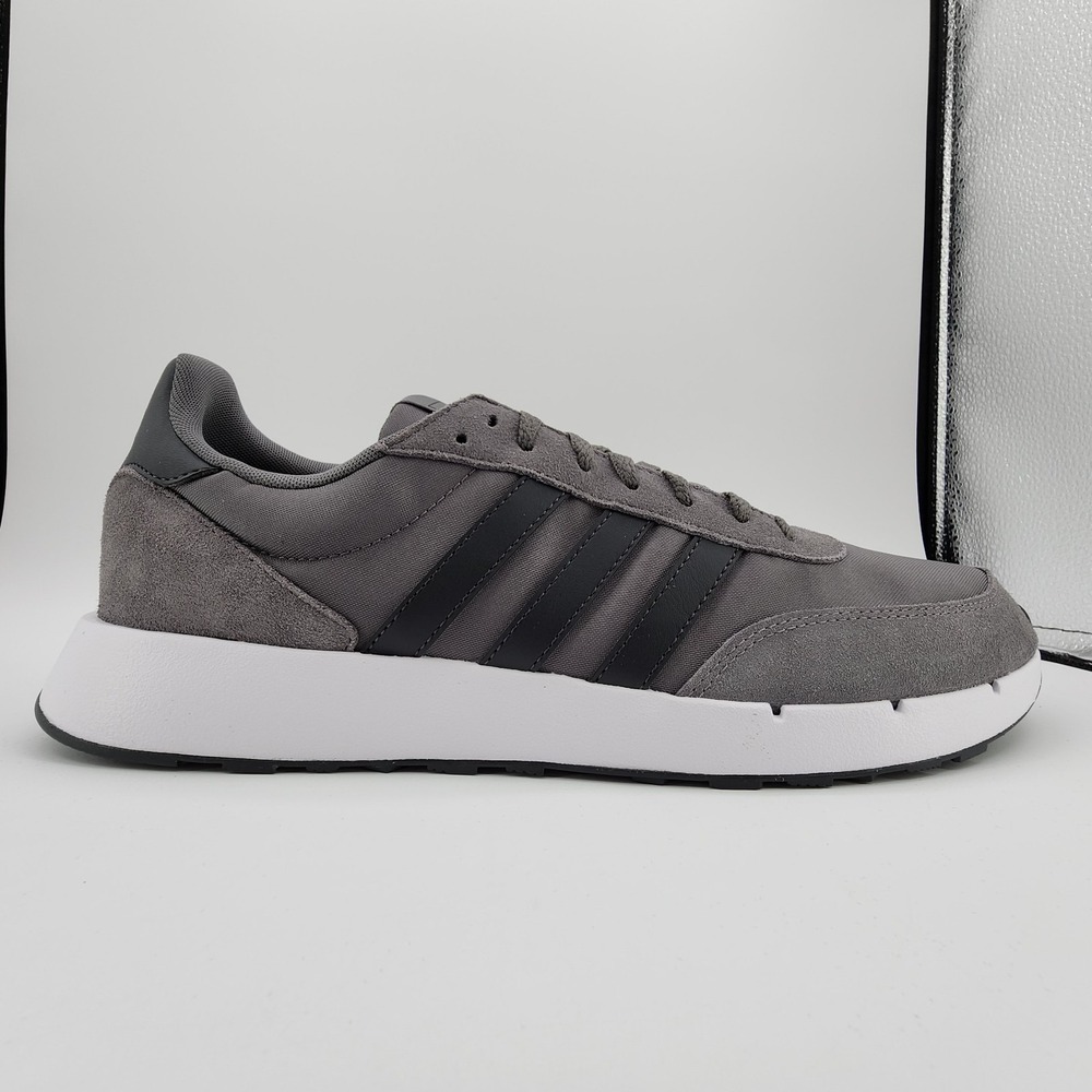 adidas Run 60s 2.0 Shoes Mens 13 Grey Four Carbon Running Sneaker GX1740 NEW - Picture 2 of 11
